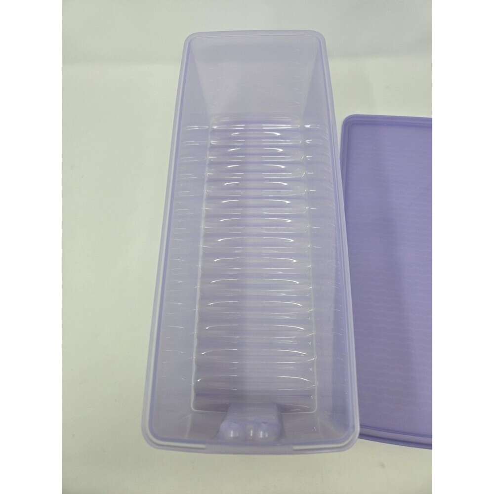 VINTAGE TUPPERWARE XL FRIDGESMART PURPLE LIMITED EDITION STORAGE 3996A-2 HOSTESS - Picture 4 of 12